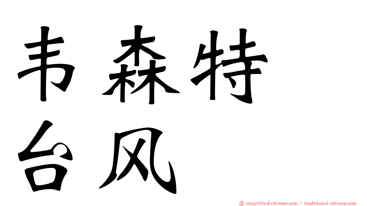 韦森特　台风